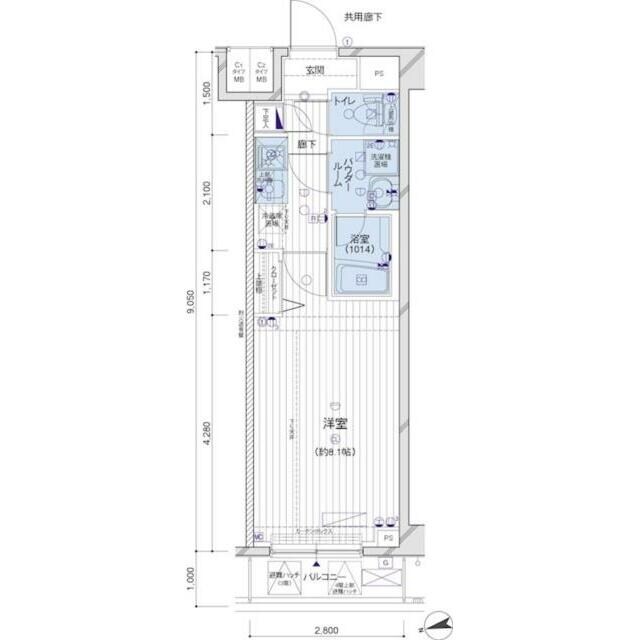 メインステージ府中中河原駅前の物件間取画像