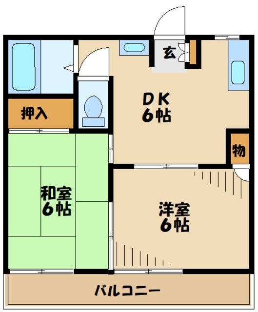 グレース南大沢Aの物件間取画像