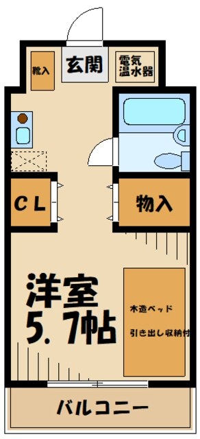 多摩学生マンションの物件間取画像