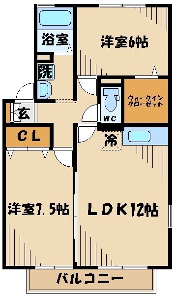 アネックス大坂上Aの物件間取画像