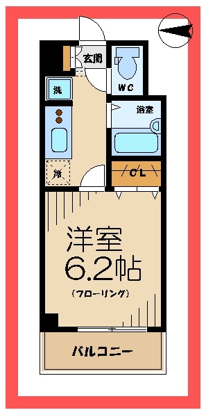 ヴィータローザ東府中の物件間取画像