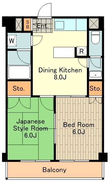 メインビル国立の物件間取画像