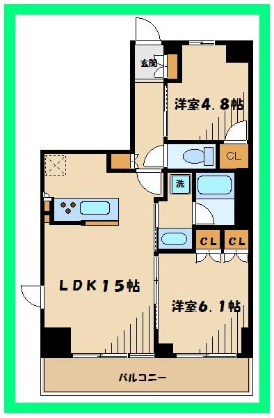 京王府中テラスの物件間取画像