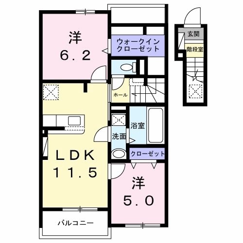 ヘキサパレスの物件間取画像