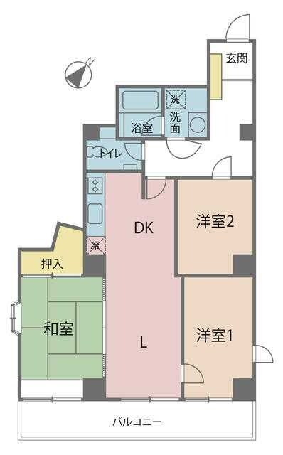 モンテアルト緑青館の物件間取画像