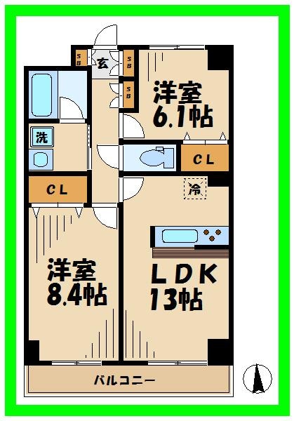 エノキセントラルの物件間取画像