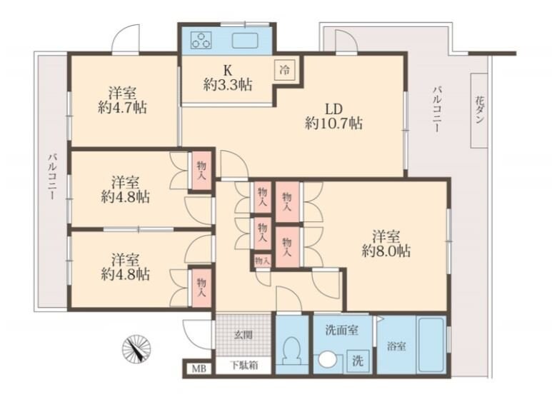エルムコートの物件間取画像