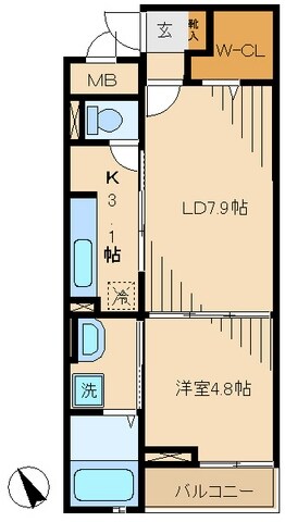 メゾン　ラフォーレの物件間取画像