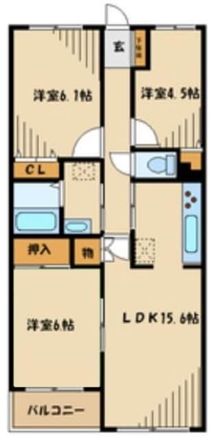 クレールコート芦花公園の物件間取画像