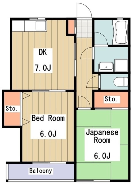 パールハイムＡの物件間取画像