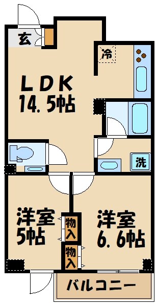 アーバンフラッツつつじヶ丘の物件間取画像