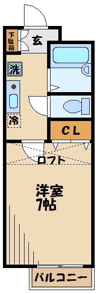 フラワーコーポの物件間取画像