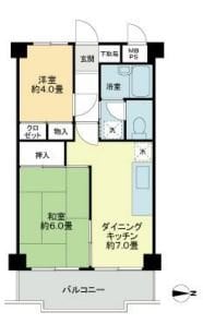 ライオンズマンション調布国領の物件間取画像