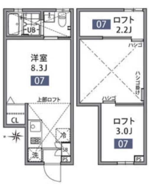 グランエッグス三鷹の物件間取画像