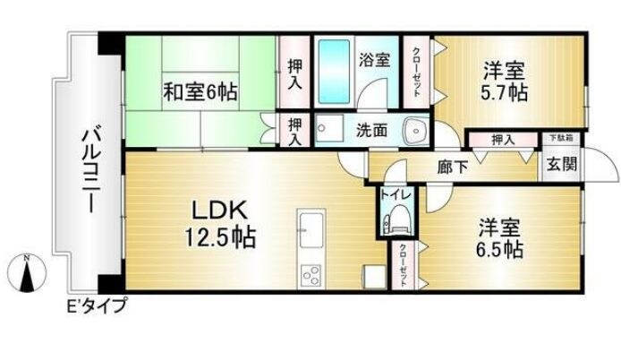 ライフステージ武蔵野の物件間取画像