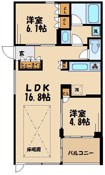 ガーデニエール砧ＷＥＳＴ　の物件間取画像