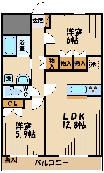 メゾンモンセルバンの物件間取画像