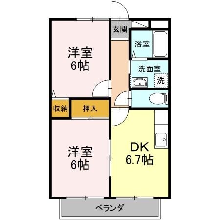 パセオ西府　弐番館の物件間取画像