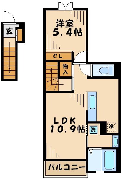 ｂｌｅｕ・ｃｉｅｌの物件間取画像