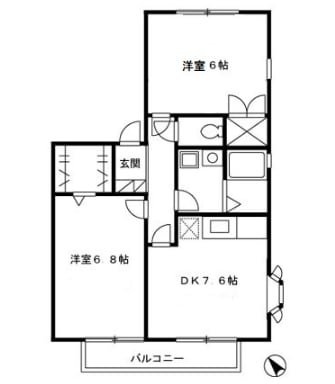 ガーデンヒル２の物件間取画像