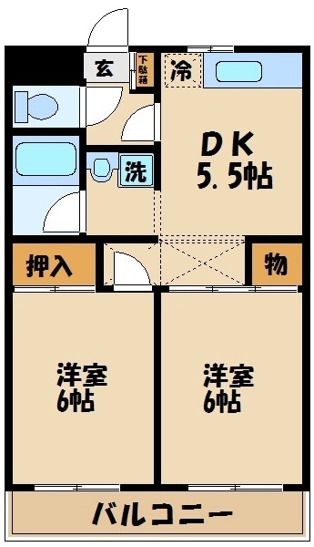 サンモール調布の物件間取画像