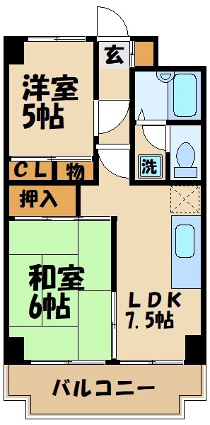 ライオンズマンション調布国領の物件間取画像