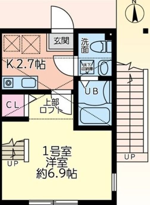 ウエストミモザの物件間取画像