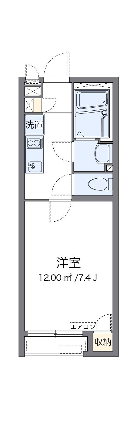 クレイノＦＲＥＥＳＩＡの物件間取画像