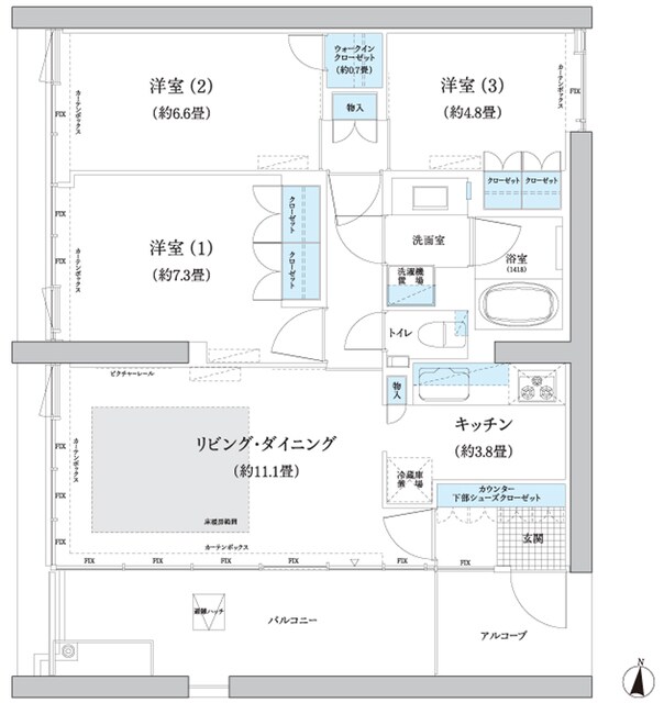 ガーデニエール砧　ＷＥＳＴの物件間取画像