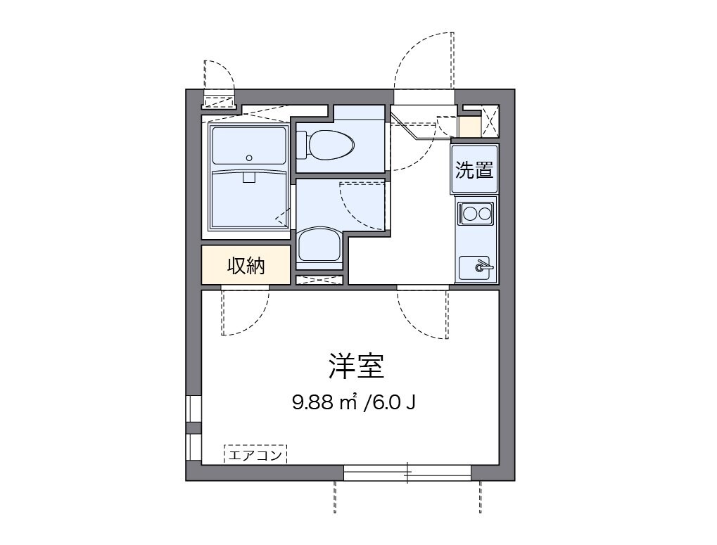 クレイノシンコーポ南烏山の物件間取画像