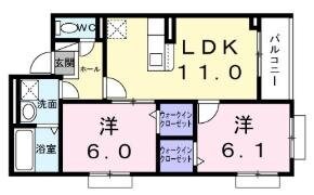 エステールＫの物件間取画像