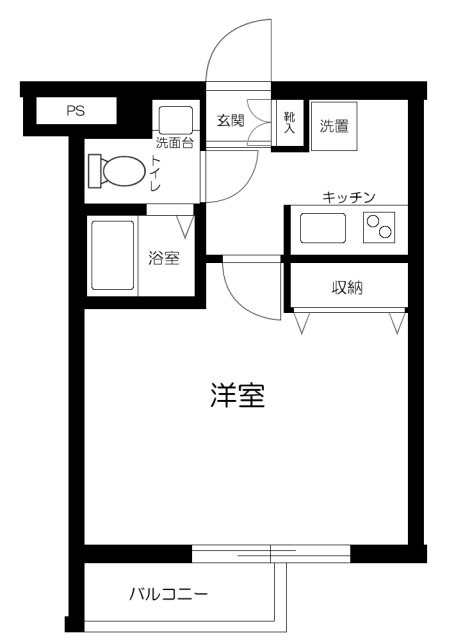 スカイコート下北沢壱番館の物件間取画像