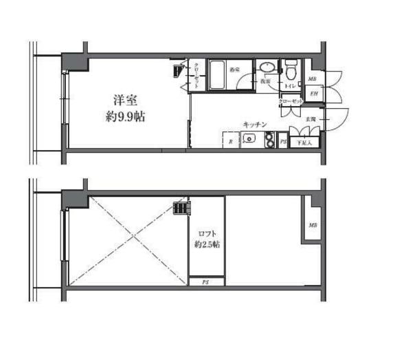 ＨＦ駒沢公園レジデンスタワーの物件間取画像