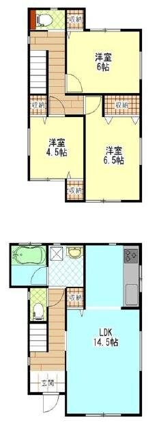 川口町貸家の物件間取画像