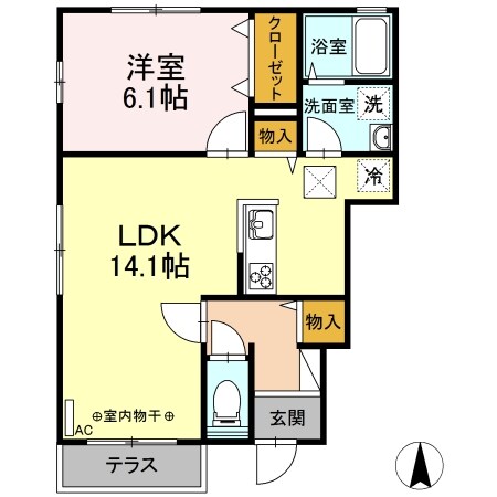 ボヌール シャトレの物件間取画像