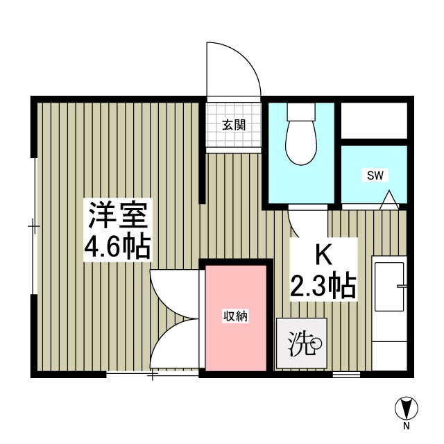 サンハイツ日野Cの物件間取画像