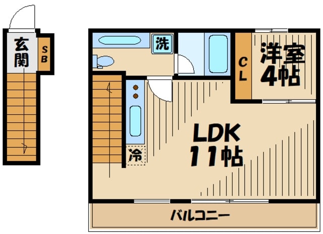 クリフビレッジＦ棟の物件間取画像