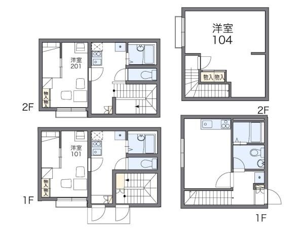 レオパレスメロディーベルIIIの物件間取画像