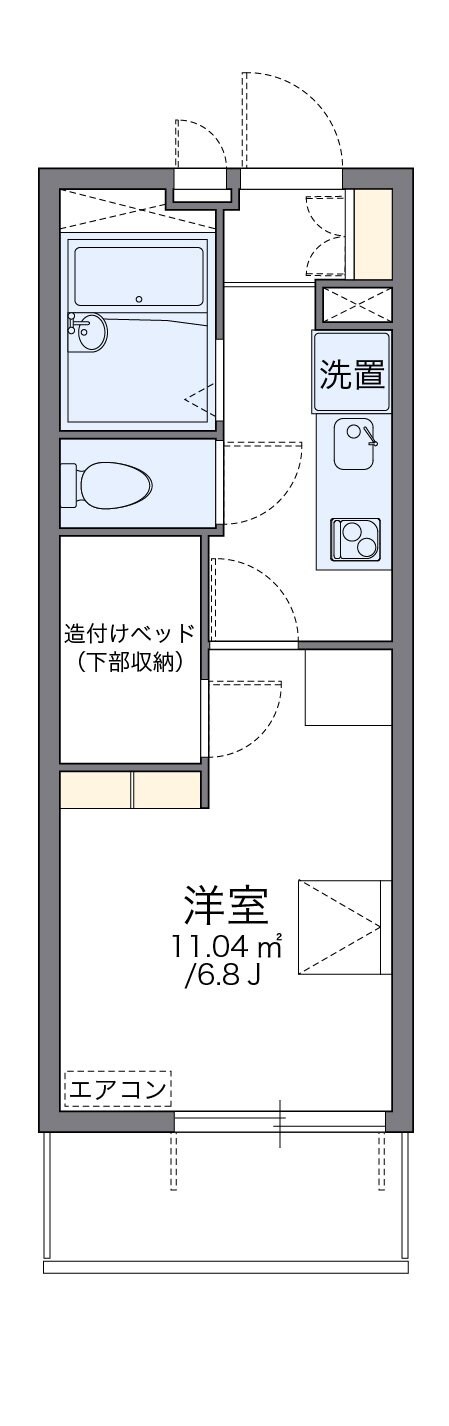 レオパレスヴィオラIIの物件間取画像