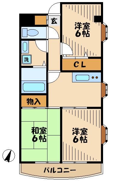 アムールマンションの物件間取画像