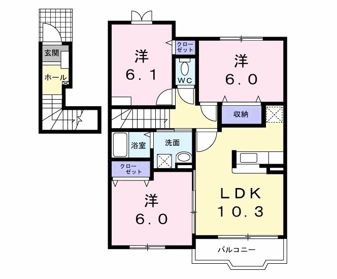 グラン　フォレストＢの物件間取画像