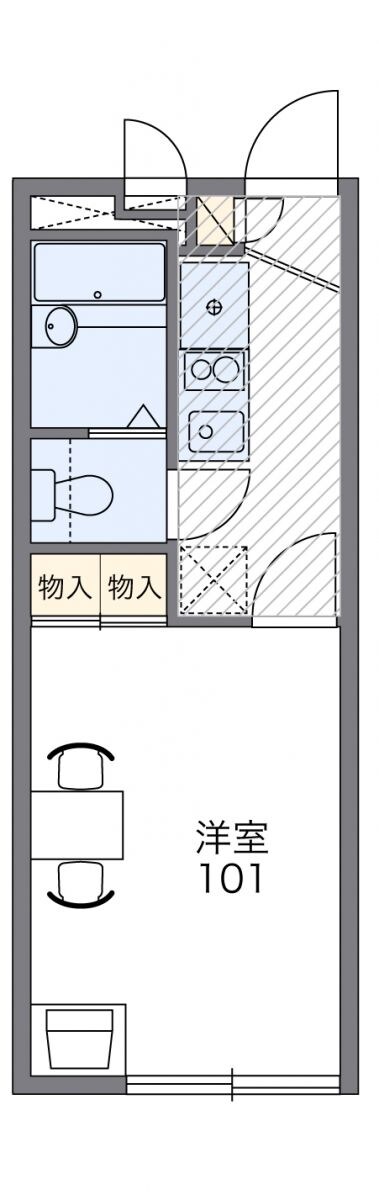 レオパレス一番町の物件間取画像