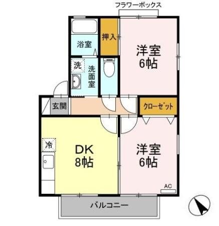 グリーンエステート２１の物件間取画像