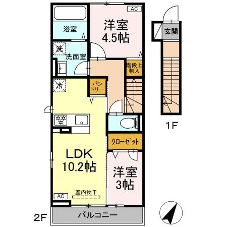 Willow日野の物件間取画像