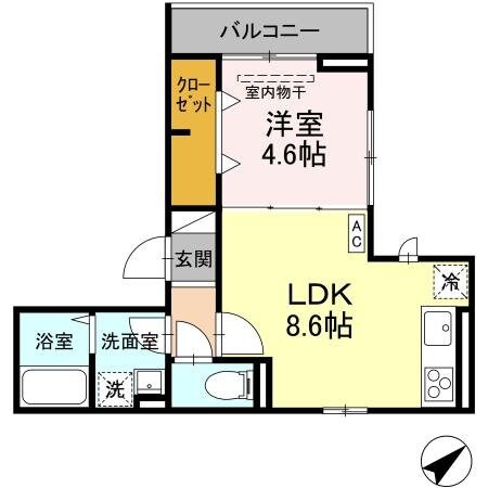 （仮）D-ROOM日野市日野TKの物件間取画像