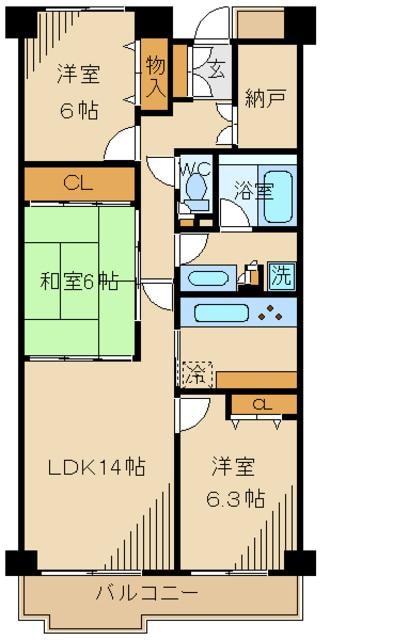 T's garden府中（旧ゼルコバコーポラス）の物件間取画像