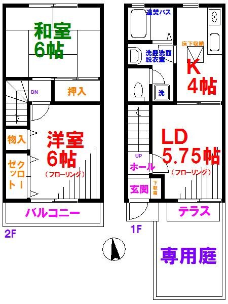 エーデルハイムスズキＢの物件間取画像