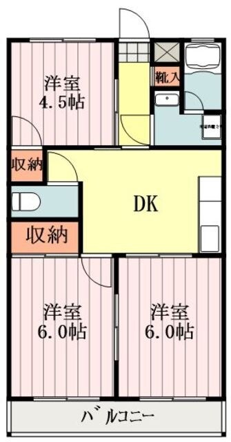 パストラル昭島の物件間取画像