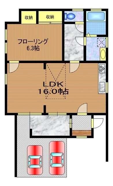 柏町５丁目３番地戸建の物件間取画像