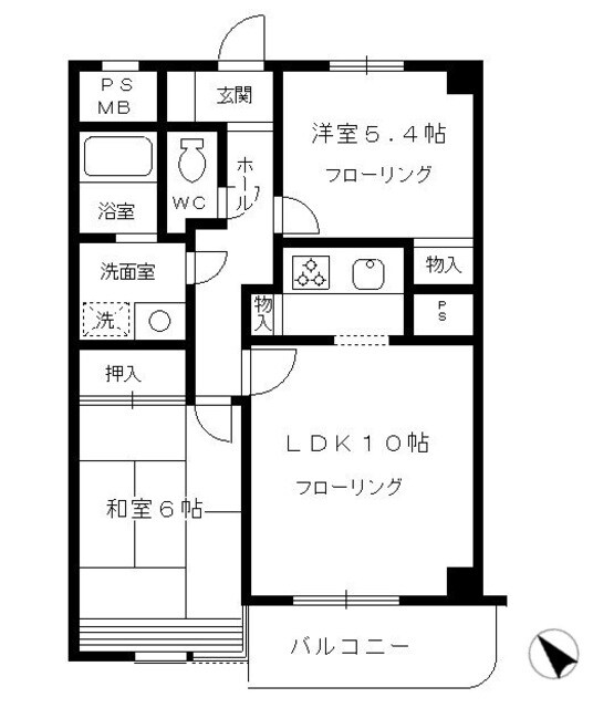 昭島コートエレガンスＣの物件間取画像